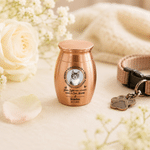 Personalized Always Loved Pet Photo Mini Pet Urn with Name Text and Year Pet Memorial Keepsake Gift for Pet Owner