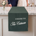 Personalised Cheers To Wedding Table Runner with Last Name Home Decor Wedding Reception Gift for Newlyweds