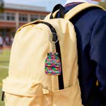 Personalized Colorful School Bag Autism Emergency NFC Tap-to-View Contact Tag with Name and Number Daily Use Back to School Gift for Autism Kids