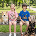 Personalized Birth Flower Paw Prints Multicolor T-shirt Sweatshirt with Pet Photo and Name Daily Wear Birthday Anniversary Gift Pet Lovers