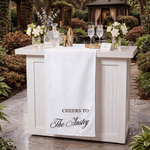 Personalised Cheers To Wedding Table Runner with Last Name Home Decor Wedding Reception Gift for Newlyweds