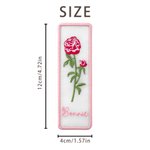 Personalised Embroidered Birth Flower Bookmark with Name Birthday Graduation Book Club Gift for Book Lovers Bookworms