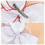 Personalized Crayon Wavy Lace Bow Hair Accessories with Name Back to School Birthday Gift for Girls