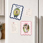 Imán de nevera con foto de mascota en marco colorido personalizado. Decoración para el hogar de uso diario. Regalo de cumpleaños o aniversario para los amantes de las mascotas.