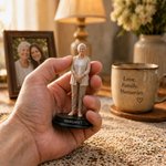 Personalized Creative Photo to 3D Figure Statue Ornament with Base and Name Home Decor in Loving Memory Sympathy Gift for Family Friend Pet Lover