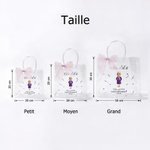 Sac cadeau transparent personnalisé avec personnage de dessin animé et textes - Cadeau de fin d'études pour les diplômés