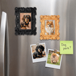 Personalised Pet Photo Vintage Frame Refrigerator Magnet with Name Home Decoration Daily Use Birthday Gift for Pet Lovers Pet Owners