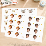 Personalized Playful emoji Face Photo Waterproof Stickers with Text Back to School Birthday Gift for Kids | Callie × emoji ™