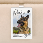 Personalised Pet Photo Bone Paw Car Visor Clip with Name and Date Car Accessory Pet Loss Memorial Gift for Pet Owner Lover