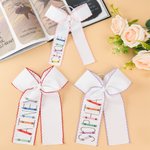 Personalized Crayon Wavy Lace Bow Hair Accessories with Name Back to School Birthday Gift for Girls