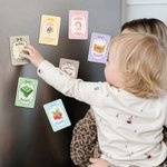 Personalized Baby First Word Mispronunciation Fridge Magnet with Pattern Home Decor Birthday Gift for Toddlers New Parents