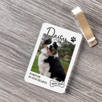 Personalised Pet Photo Bone Paw Car Visor Clip with Name and Date Car Accessory Pet Loss Memorial Gift for Pet Owner Lover
