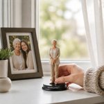Personalized Creative Photo to 3D Figure Statue Ornament with Base and Name Home Decor in Loving Memory Sympathy Gift for Family Friend Pet Lover