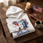 Personalized Multicolor American Oil Painting Daisy T-shirt Sweatshirt Hoodie with Name Daily Wear Birthday Independence Day Gift for Family Friends