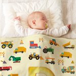 Manta suave de seguridad para bebé personalizada Dinosaurio Fantasía Unicornio Excavadora con reverso de puntos y nombre bordado Baby Shower Regalo de cumpleaños para bebé