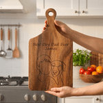 Personalised Faceless Line Drawing Portrait Charcuterie Chopping Board with Text Kitchen Decor Anniversary Birthday Gift for Couple
