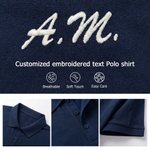 Personalised Lysel Embroidery Name Golf Polo Shirt Birthday Father's Day Corporate Gift for Men Golf Lovers