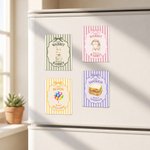 Personalized Baby First Word Mispronunciation Fridge Magnet with Pattern Home Decor Birthday Gift for Toddlers New Parents