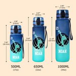 Personalised Colourful Volleyball Player Silhouette Water Bottle with Name Daily Use Back to School Birthday Gift for Teenager Volleyball Lover