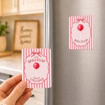 Personalized Baby First Word Mispronunciation Fridge Magnet with Pattern Home Decor Birthday Gift for Toddlers New Parents