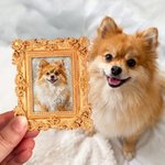 Personalised Pet Photo Vintage Frame Refrigerator Magnet with Name Home Decoration Daily Use Birthday Gift for Pet Lovers Pet Owners