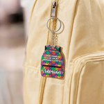 Personalized Colorful School Bag Autism Emergency NFC Tap-to-View Contact Tag with Name and Number Daily Use Back to School Gift for Autism Kids