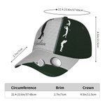 Personalised Golf Swing Silhouette Multicolour Baseball Cap with Name Father's Day Game Day Birthday Gift for Golf Lovers