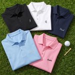 Personalised Lysel Embroidery Name Golf Polo Shirt Birthday Father's Day Corporate Gift for Men Golf Lovers
