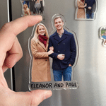 Personalised Photo Design Magnetic Clear Acrylic Fridge Magnet with Text Daily Use Home Decor Birthday Gift for Family Couple