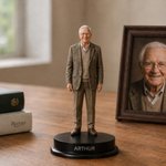 Personalized Creative Photo to 3D Figure Statue Ornament with Base and Name Home Decor in Loving Memory Sympathy Gift for Family Friend Pet Lover