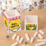 Personalized Apple Pencil Bow Meaningful Building Blocks Pen Holder with Surname Teacher's Day Appreciation Gift for Teacher Educator