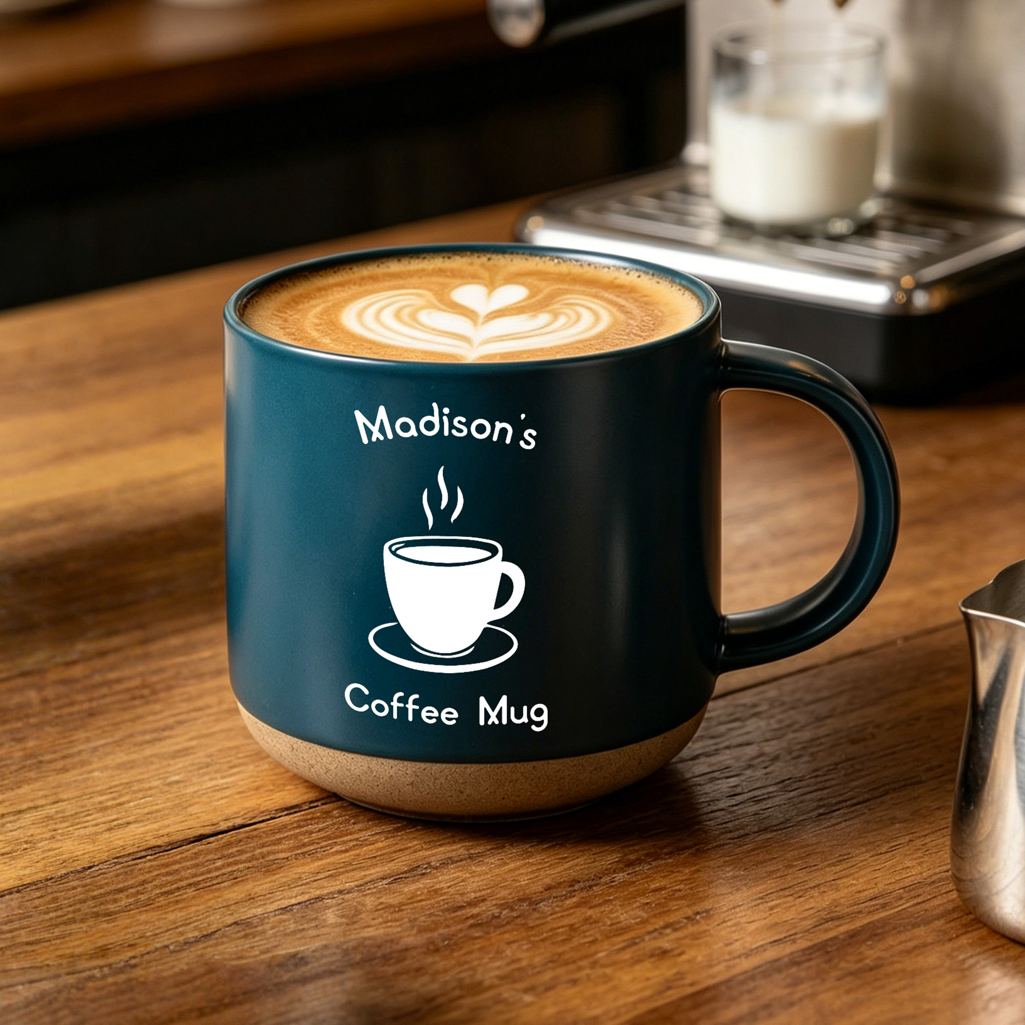 Individuell gestaltete Kaffeetasse aus Keramik (12 oz) mit Namensaufdruck und Henkel – für den täglichen Gebrauch, als Geburtstags- oder Bürogeschenk für Familie, Freunde und Kaffeeliebhaber