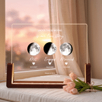 Personalised Moon Phase LED Night Light with Names Time Node and Date Home Decor Engagenment Birthday Gift for Engagement Couples