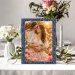 Personalized Baroque Playing Card Photo Building Brick Puzzles with Initial and Text Wedding Anniversary Birthday Gift for Couple