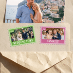 Personalised Photo Multicolour Postage Stamp Sticker with Text Daily Use Holiday Travel Birthday Gift for Couples Family Best Friends