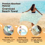 Serviette de plage surdimensionnée à séchage rapide, personnalisée avec motif multicolore et fleur de naissance, avec prénom – Idéal pour les voyages, les anniversaires, les vacances d'été ou comme ca