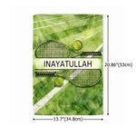 Personalised Tennis Racket Super Absorbent Sport Towel with Name Outdoor Activity Birthday Competition Training Gift for Tennis Lover