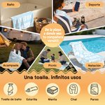 Toalla de playa personalizada suave de secado rápido con nombre y estampado floral tropical regalo de cumpleaños y fiesta para mujer