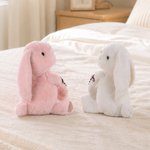 Personalized Pair Hugging Lavender Scented Doll Bunny with Names Splitable Stuffed Toys Wedding Anniversary Birthday Gift for Bestie Couple