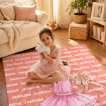 Personalized Cartoon Ballet Girl Soft Throw Blanket with Name Home Decor Birthday Gift for Ballet Dance Lovers