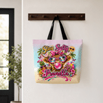 Personalized Highland Cow Beach Pattern Large Capacity Tote Bag with Name Beach Party Birthday Gift for Women Girls Besties