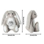 Personalised Line Art Style Photo Cartoon Sheep Bunny Bear Fantasy Unicorn Plush Toy with Text Daily Use Birthday Gift for Family