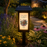 Personalised Butterfly Wreath Photo Solar Garden Light with Name and Year Garden Decor Memorial Sympathy Gift for Family Friend