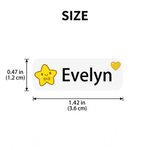 Personalised Cute Animals Waterproof Transparent Sticker Label with Name Back to School Birthday Gift for Kids