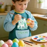 Personalized Fantasy Unicorn Cloud Pattern Kid Painting Baking Apron with Name and Front Pocket Back to School Outdoor Activities Gift for Kids