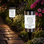 Personalised Line Style Dog Cat Photo Solar Garden Light with Name and Text Garden Decor Memorial Sympathy Loss of Pet Gift for Pet Lovers