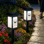 Personalised My Little Angel Waterproof Photo Solar Garden Light with Name and Year Garden Decor Memorial Sympathy Gift for  Pet Owner Pet Lover