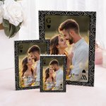 Personalized Baroque Playing Card Photo Building Brick Puzzles with Initial and Text Wedding Anniversary Birthday Gift for Couple