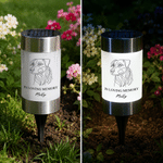 Personalised Line Style Dog Cat Photo Solar Garden Light with Name and Text Garden Decor Memorial Sympathy Loss of Pet Gift for Pet Lovers