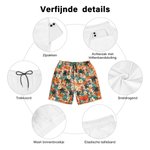 Gepersonaliseerde sneldrogende Hawaiiaanse tropische zwemshort met foto en mesh binnenbroekje - strandfeest en verjaardagscadeau voor mannen